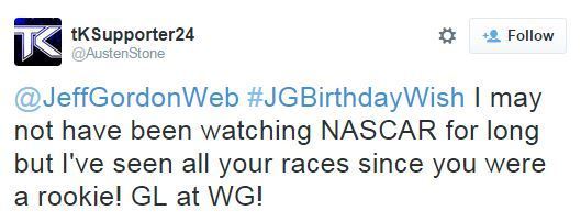 Happy Birthday, Jeff Gordon! No. 24 fans share their #JGBirthdayWish