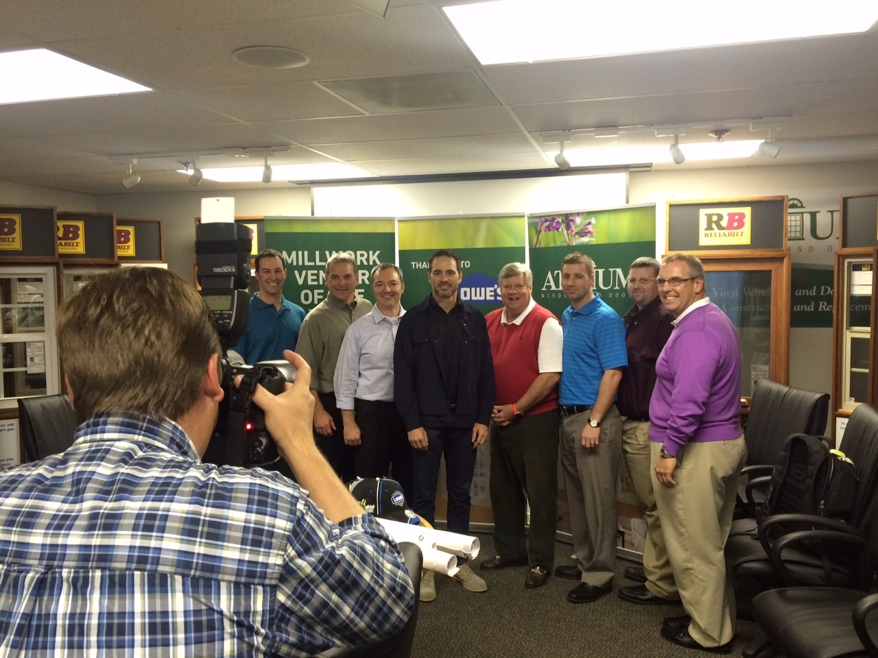 Johnson helps honor Lowe's Millwork Vender of the Year Hendrick