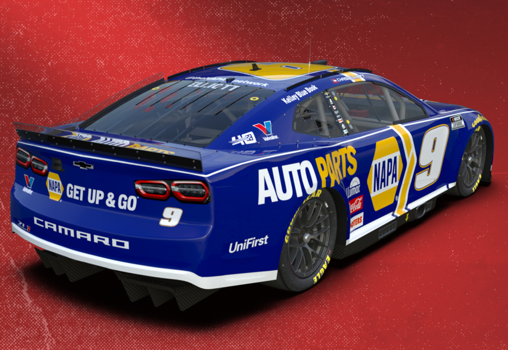 All angles See the new look No. 9 NAPA Auto Parts Chevy for Chase