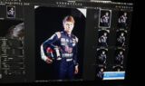 Byron displays 2018 Liberty University firesuit and Chevy