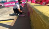 Johnson, Hamm #PaintOutCancer at Charlotte