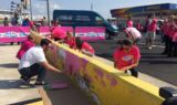 Johnson, Hamm #PaintOutCancer at Charlotte