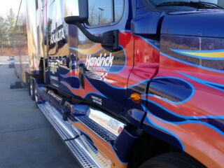 Fiery new No. 24 hauler gets prepped for Daytona