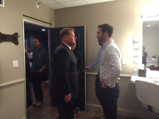 Johnson joined 'Late Late Show' couch Tuesday night