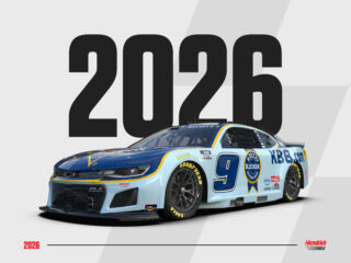 Chase Elliott will sport this new paint scheme on the No. 9 Kelley Blue Book Chevrolet for the 2026 NASCAR season