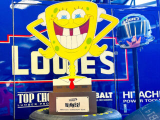 Artifact of the Week: Jimmie Johnson and his SpongeBob SquarePants trophy, helmet and ... diecast!