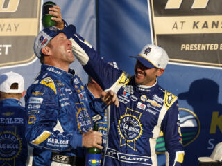 Check out the highlights as Chase Elliott roars back to score a NASCAR Round of 12 win at Kansas Speedway | Images