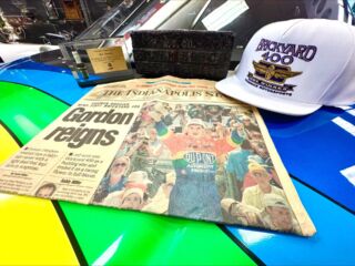 Hendrick Motorsports Artifact of the Week: Jeff Gordon and a Brickyard bouquet; Win an inaugural victory lane hat!